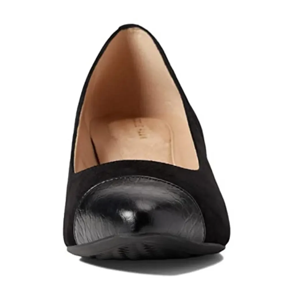 Cole Haan Womens The Go-To Pumps Size 5.5 EU 35.5 Black Suede 45 mm NIB